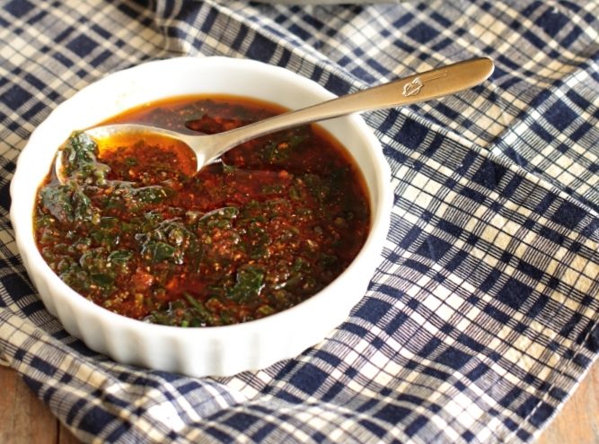 La tipica salsa chermoula marocchina La tipica salsa chermoula marocchina